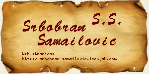 Srbobran Samailović vizit kartica